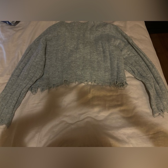 Grey cropped sweater - Picture 5 of 6
